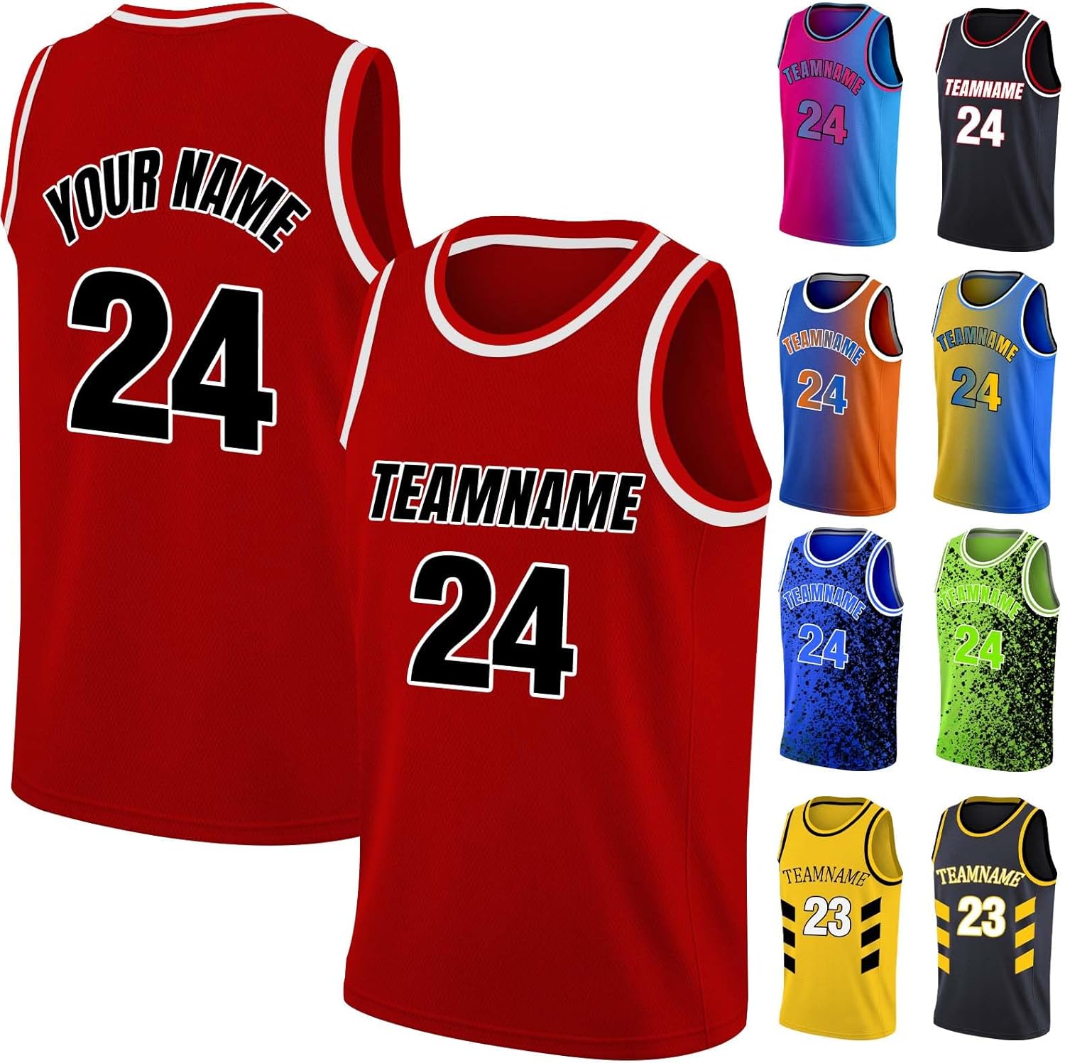 Custom Basketball Jersey Team Name Number Personalized Practice Shirt for Men Youth Kids Boys College University, S~4XL - Image 23
