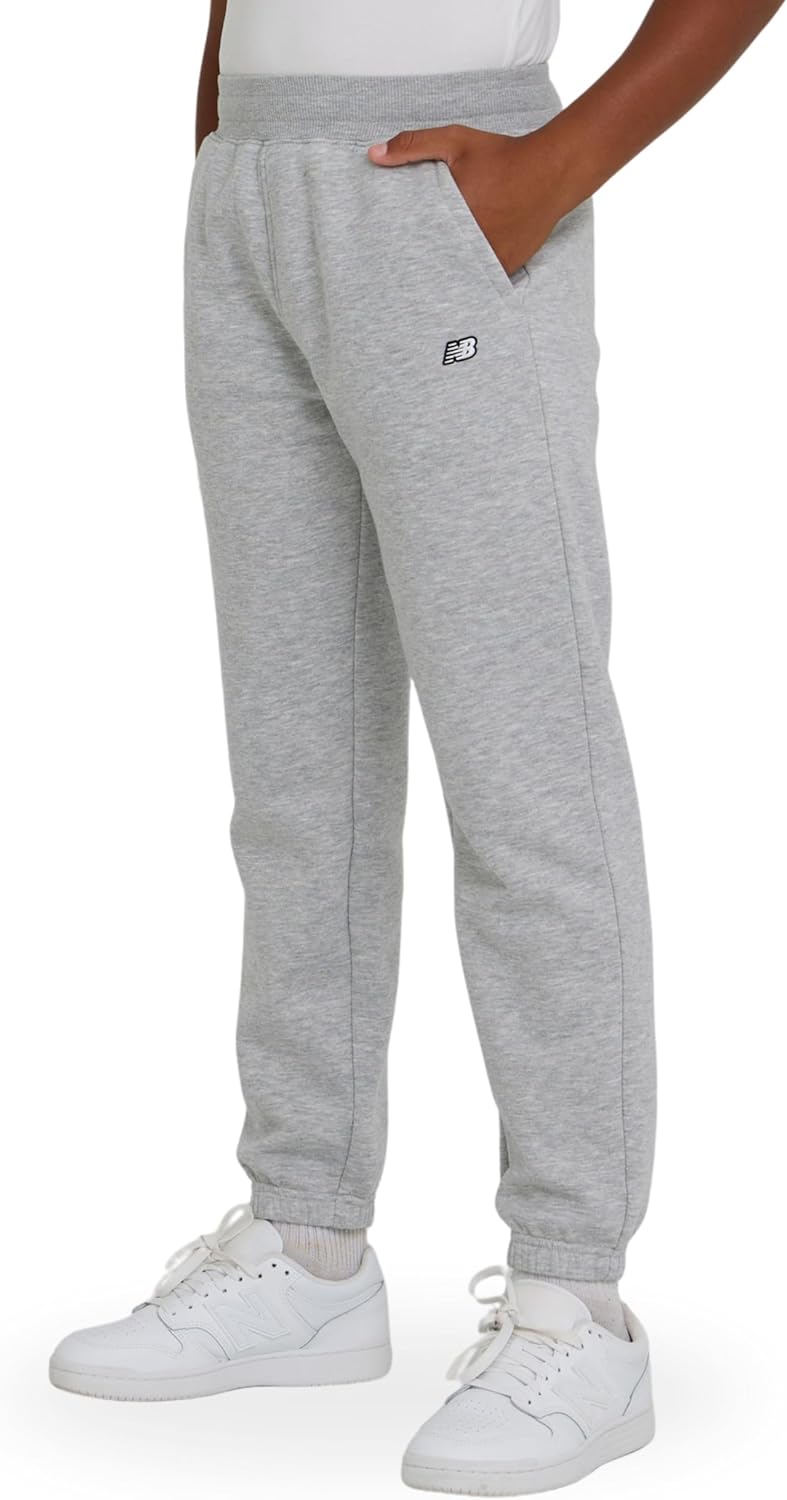 New Balance Boys Relaxed Fit Joggers – Kids Soft Cotton Blend Fleece Athletic Sweatpants with Pockets (Size 4-20) - Image 9