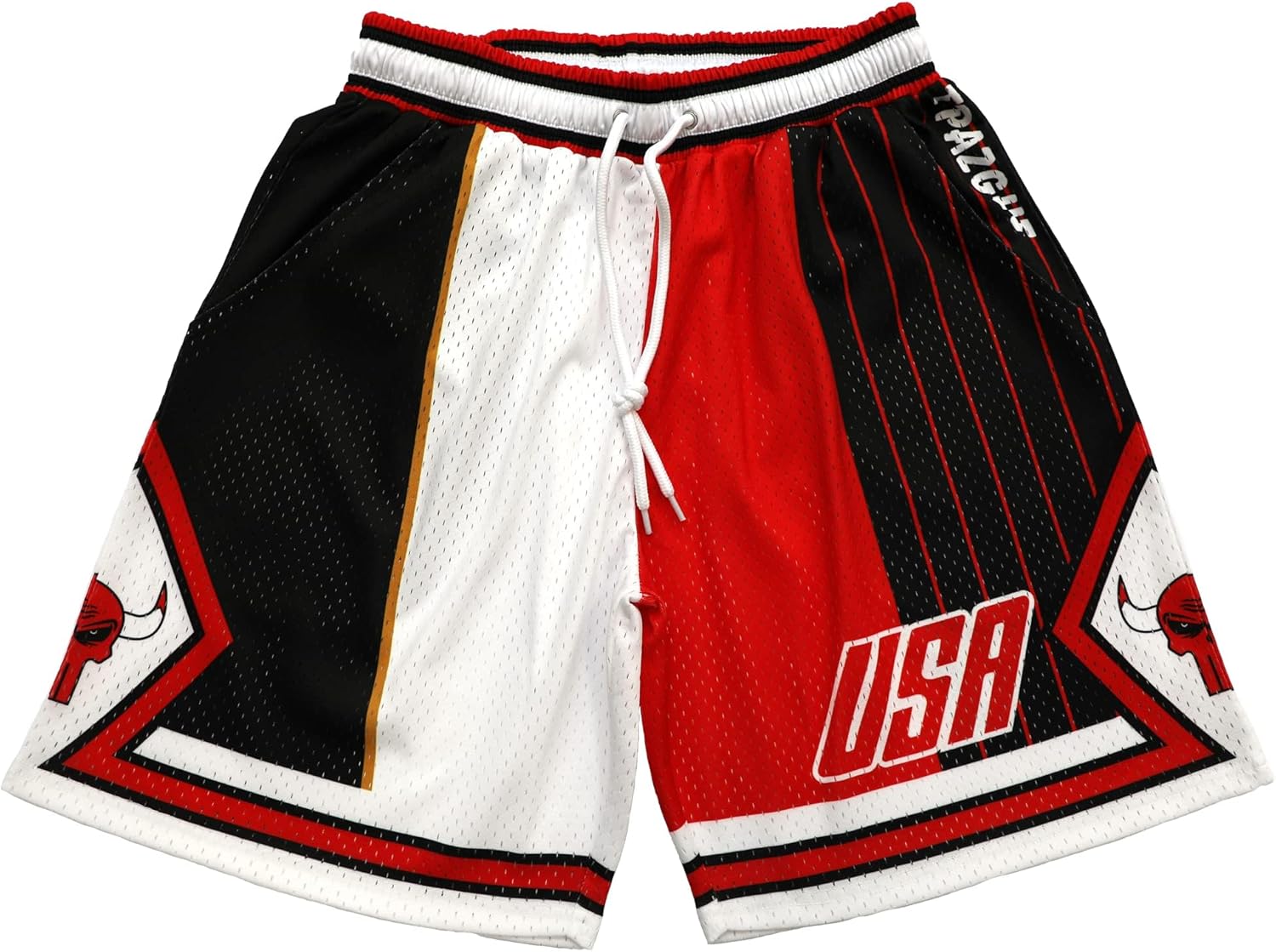 Men Basketball Shorts Graphic Mesh Drawstring Retro Sport Workout Gym Running Athletic Shorts - Image 32