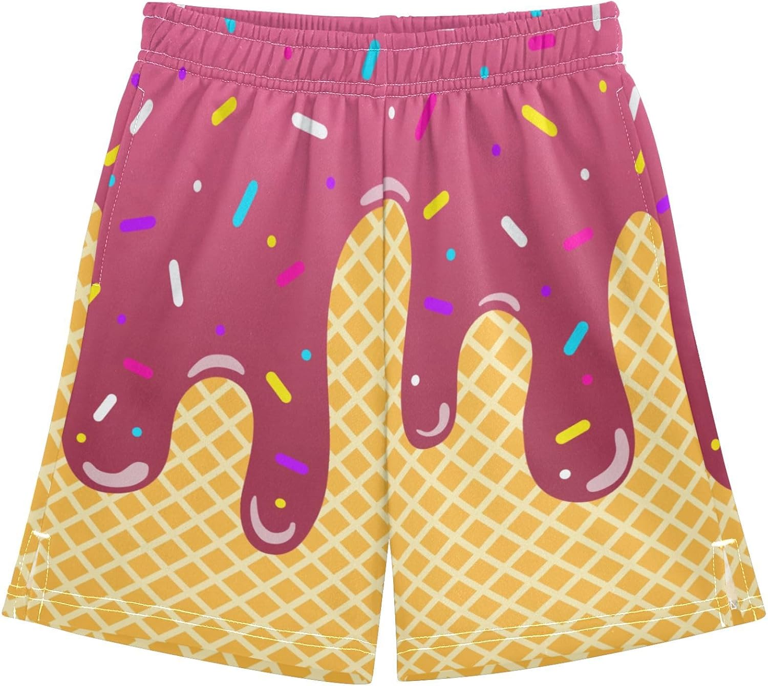 Boys Athletic Shorts Basketball Shorts Ice Cream Hiking Gym Shorts with Pocket for Outdoor Activity 7-15Y - Image 9