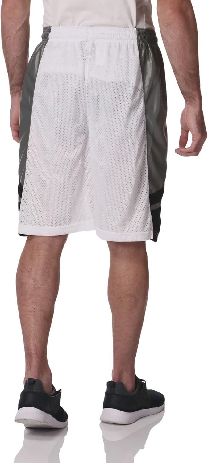 Southpole Mens Athletic Gym Basketball Mesh Shorts with Pockets, Inseam 12", Quick Dry, Breathable - Image 2