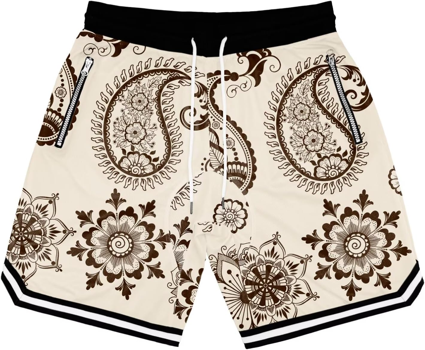 Mens Floral Print Basketball Shorts Lightweight Mesh Gym Shorts Graphic Sports Athletic Drawstring Short - Image 5