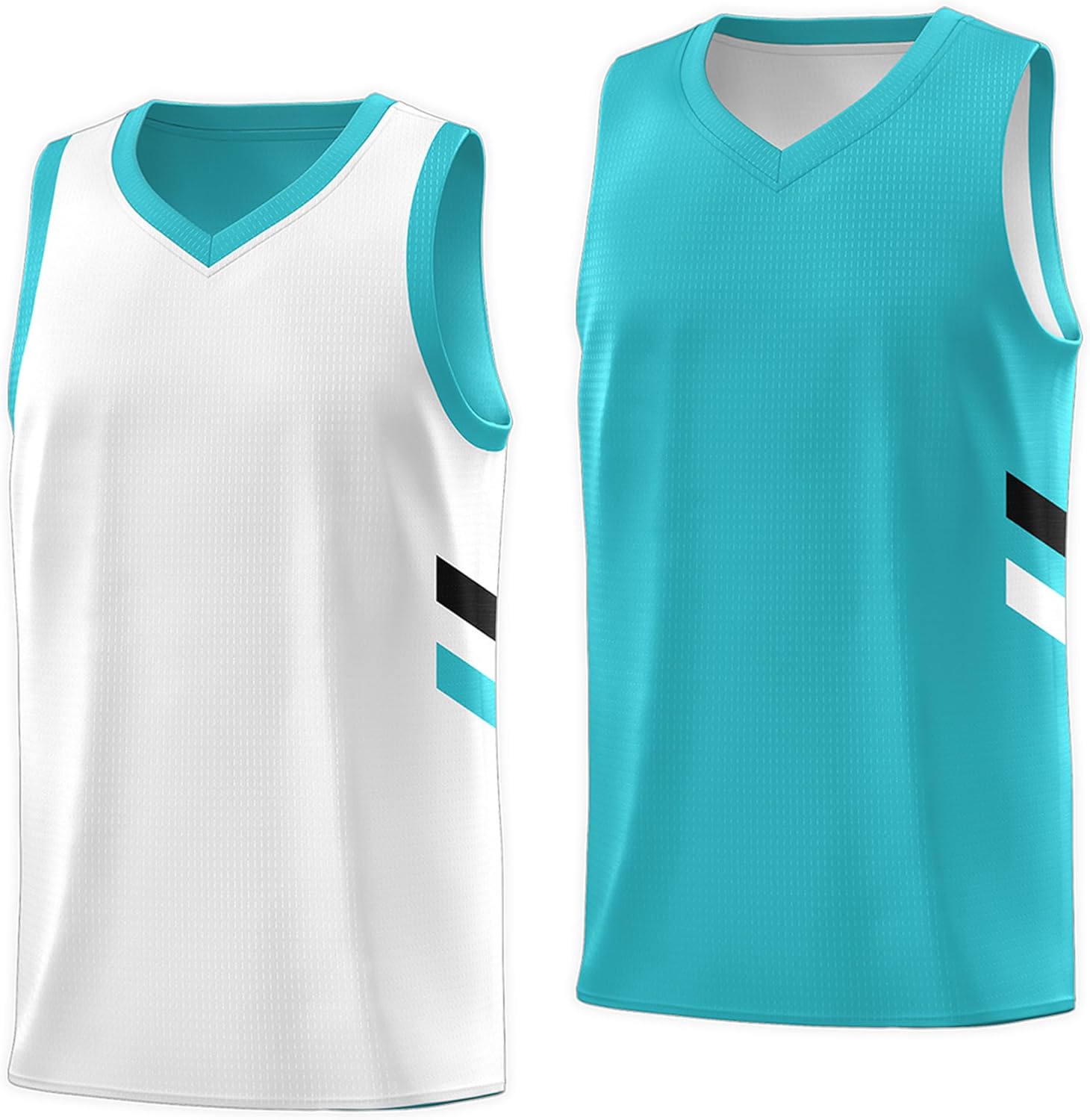 KXK Blank Youth Reversible Basketball Jersey,Sports Athletic Practice Basketball Shirt Clothing for Boys Girls - Image 8