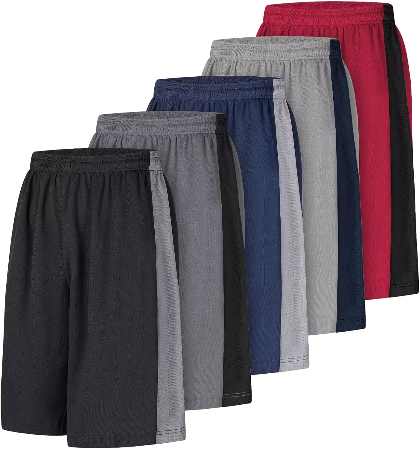 Men's Long Athletic Shorts Basketball Gym Quick Dry Camo Shorts with Pockets - Image 26