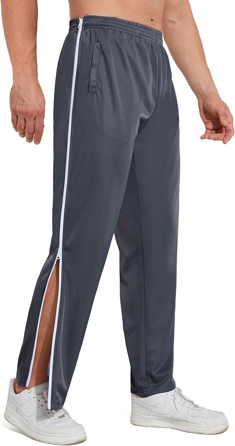 AIFARLD Tear Away Pants for Men Side Zippers Mens Sweatpants with Pockets for Basketball Knee/Leg Post-Surgery - Image 9