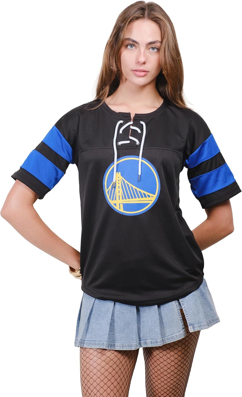 Ultra Game Women's NBA Official Super Soft Mesh Lace-up Jersey Shirt - Image 10
