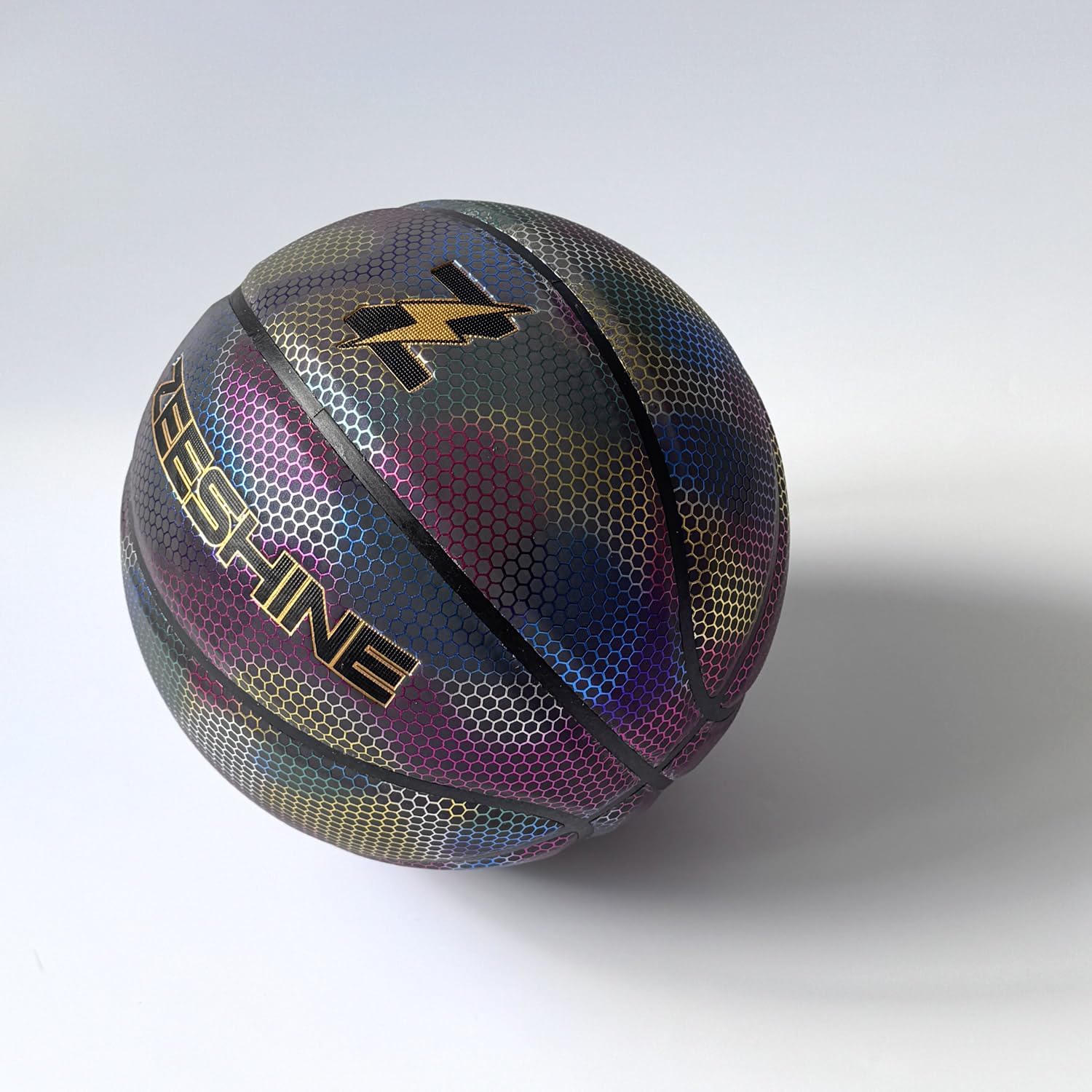 ZEESHINE HyperGlow Holographic Basketball – Ultra-Reflective Glow in Dark, Cool Sports Gift for Men & Women, Outdoor/Indoor Game - Image 3