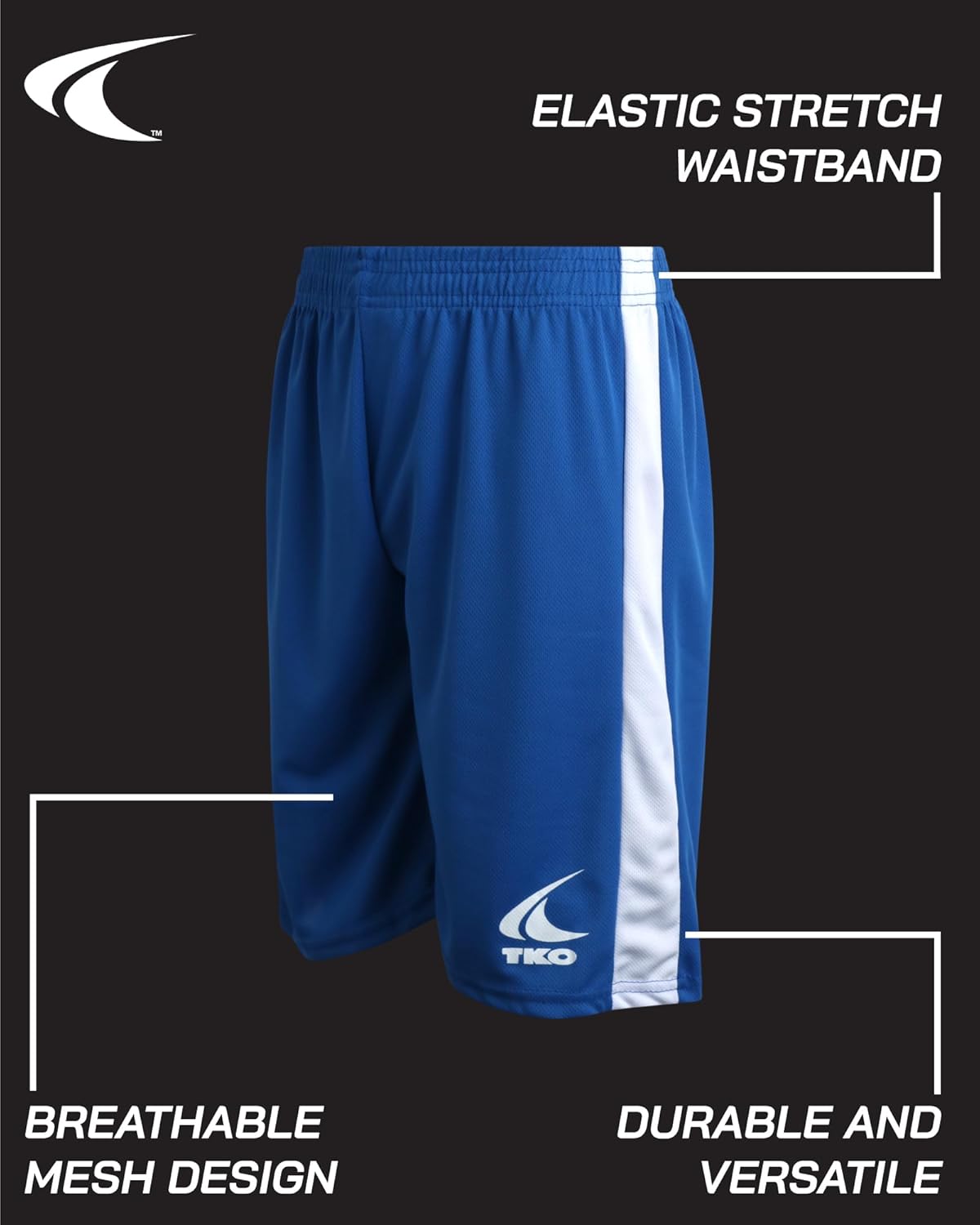 TKO Boys' 6-Pack Active Performance Mesh Basketball Shorts - Quick Dry Boys Athletic Shorts (8-16) - Image 2