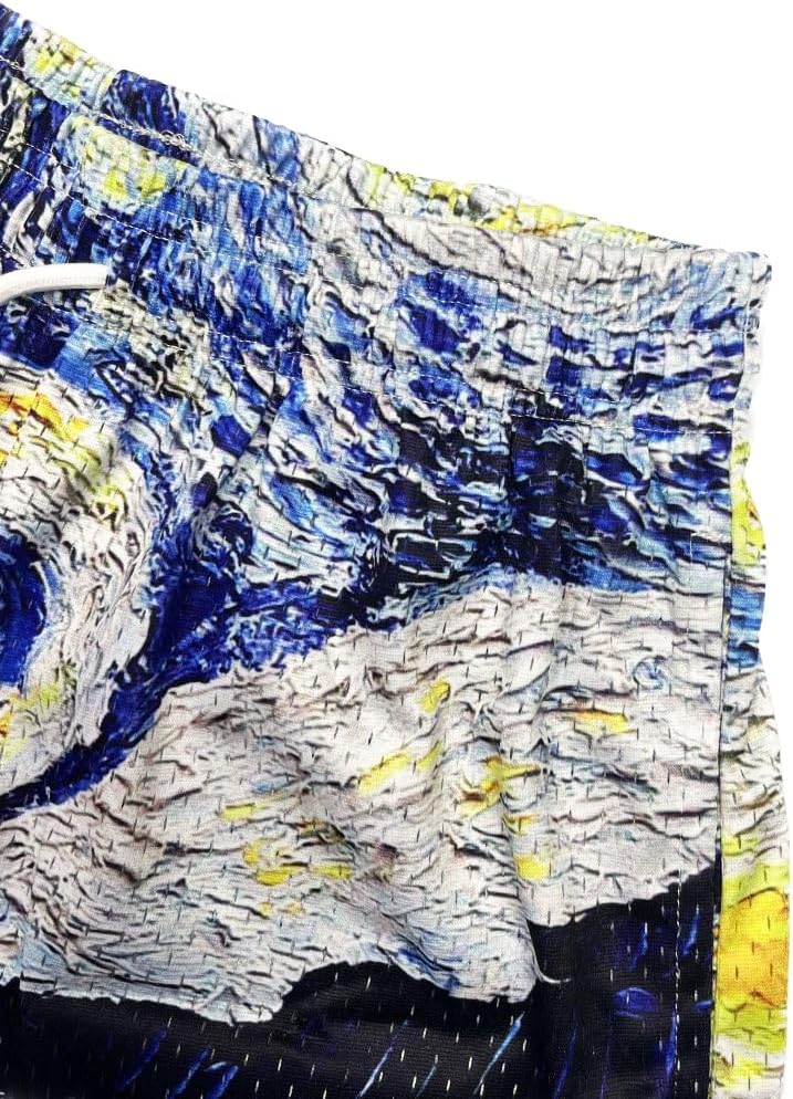 Men's Camo Mesh Graphic Athletic Shorts Lightweight Quick-Dry Breathable Workout Running Shorts with Pockets - Image 4