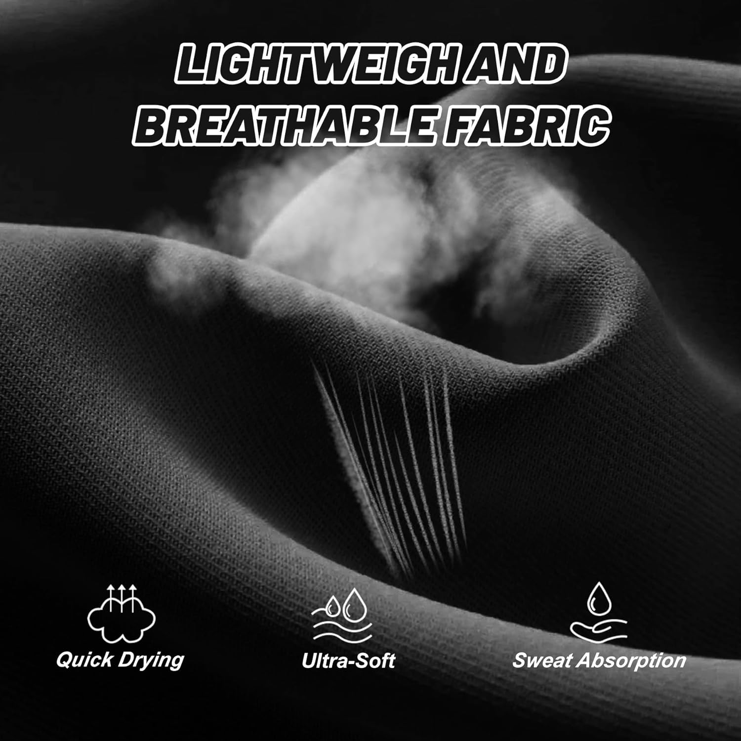 Men's Athletic Gym Shorts - Quick Dry Black Casual Basketball Shorts with Pockets for Running Workout Activewear - Image 2