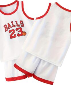 Kids Basketball Jerseys 23# for Kids Sports Tank Top and Shorts Boys Girls 2-14 Years
