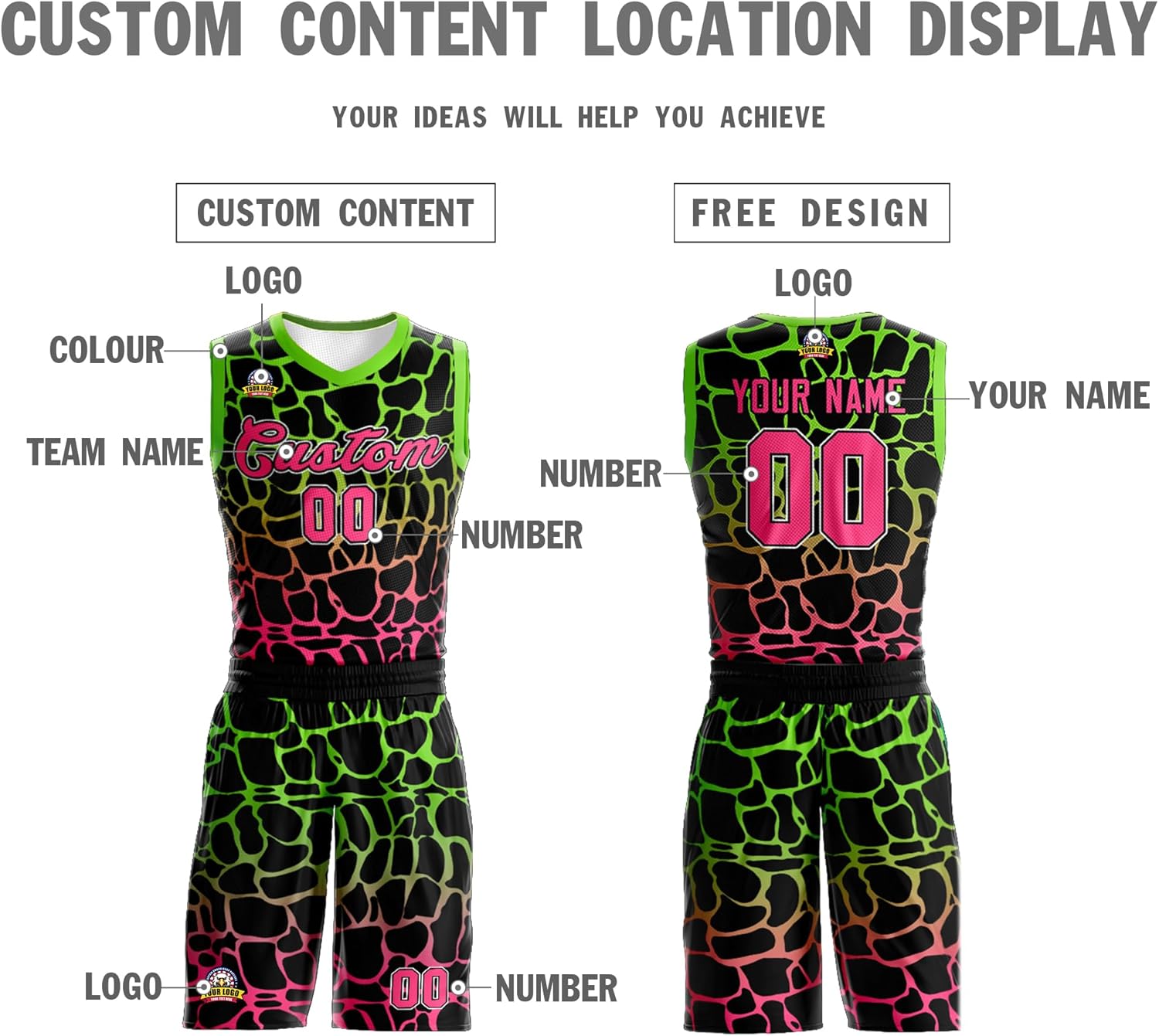 Custom Basketball Jersey Uniform for Men Women Youth Personalized Sportswear Printed Team Name Number Logo - Image 4