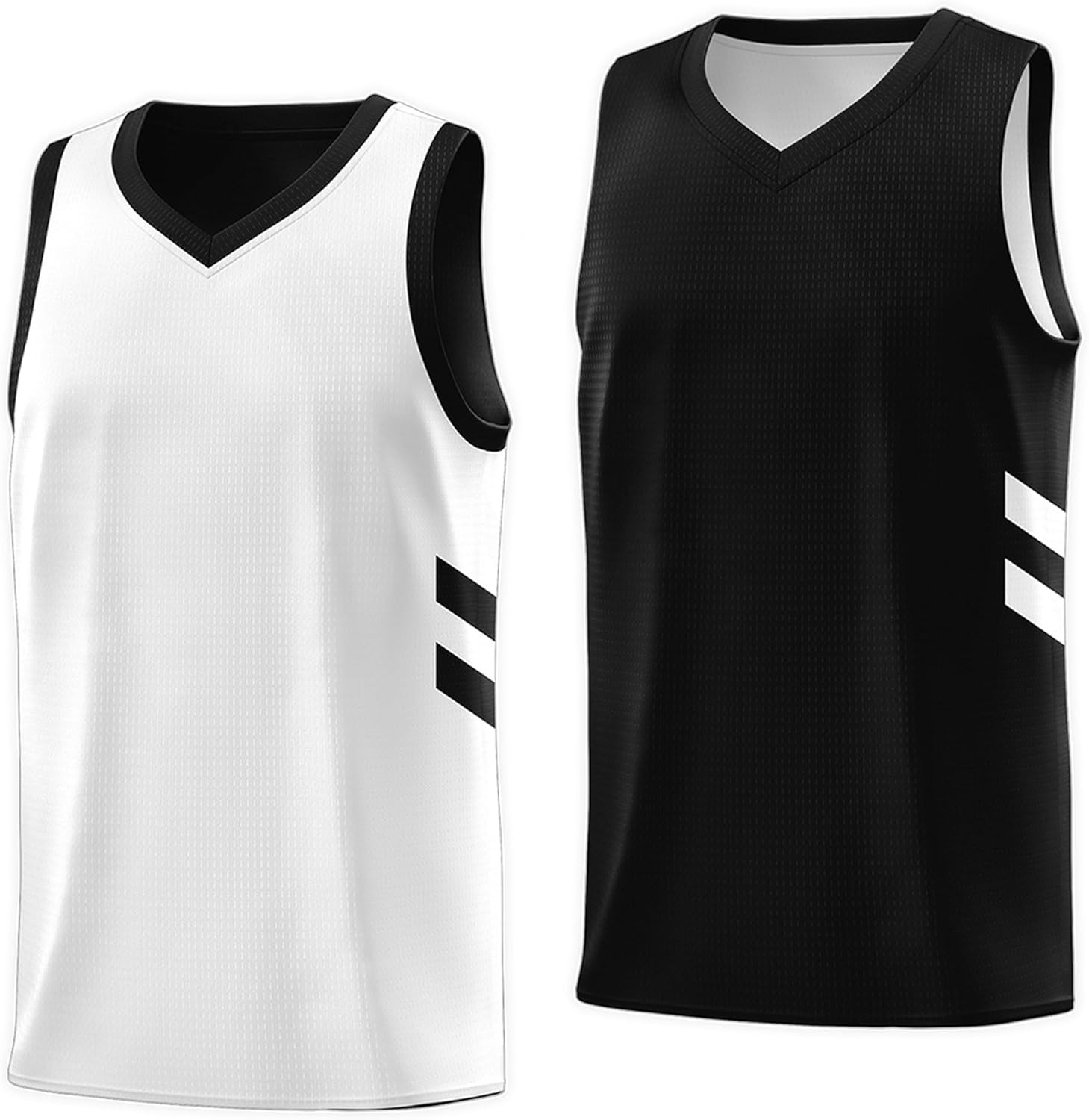 KXK Men's Reversible Basketball Jersey Plain Athletic Sleeveless Tank Top Basketball Shirt Practice Team Uniform - Image 9