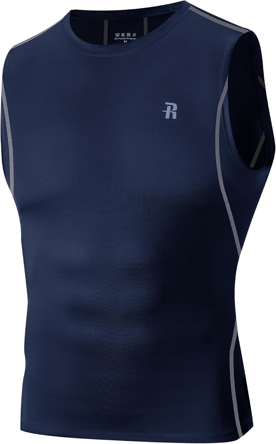 Runhit Sleeveless Compression Shirt Men Tank Top Athletic Muscle Shirts for Men - Image 11