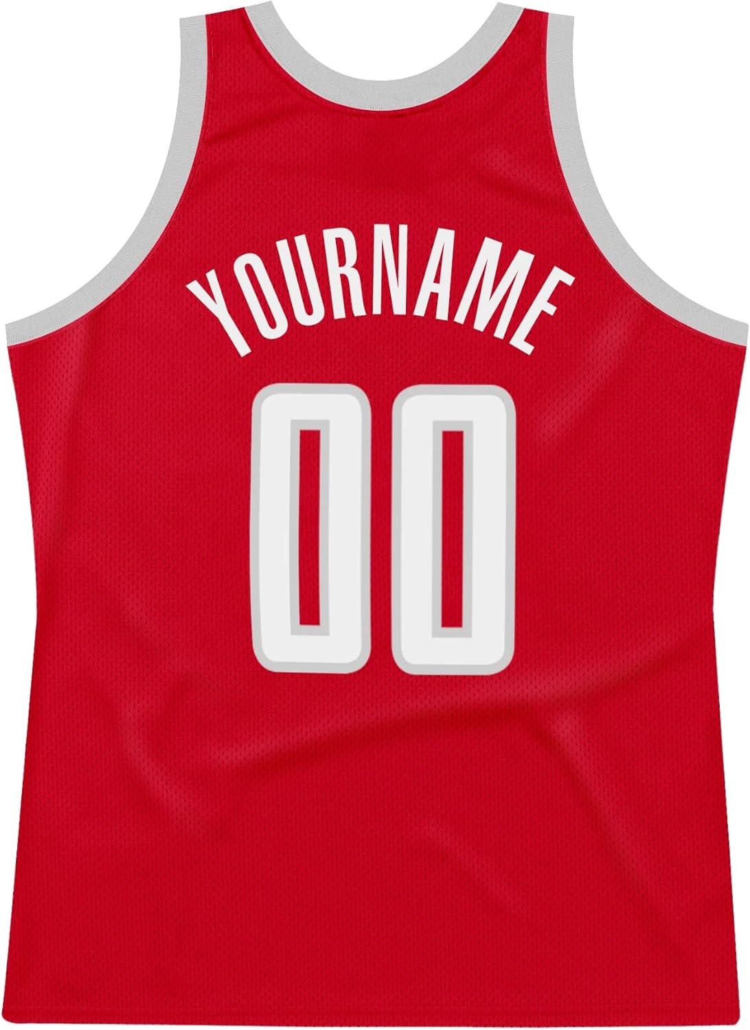 Custom Name Team Name Number Red Green-White Authentic Throwback Basketball Jersey, Personalized Uniform Basketball Shirt - Image 4