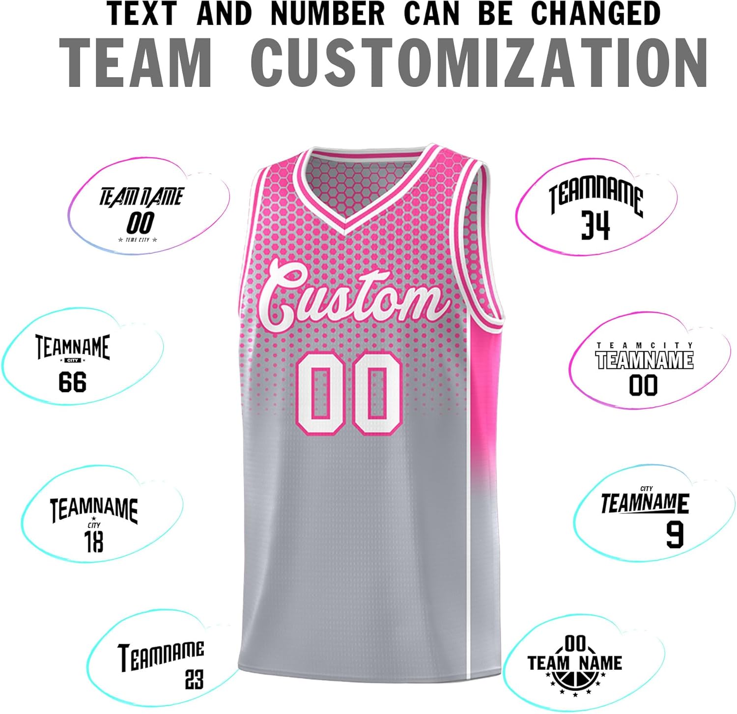 KXK Personalized Your Own Team Reversible Basketball Jersey for Men Women Youth - Custom Add Print Name Number Logo - Image 3