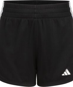 adidas Girls' 3-Stripes Mesh Shorts