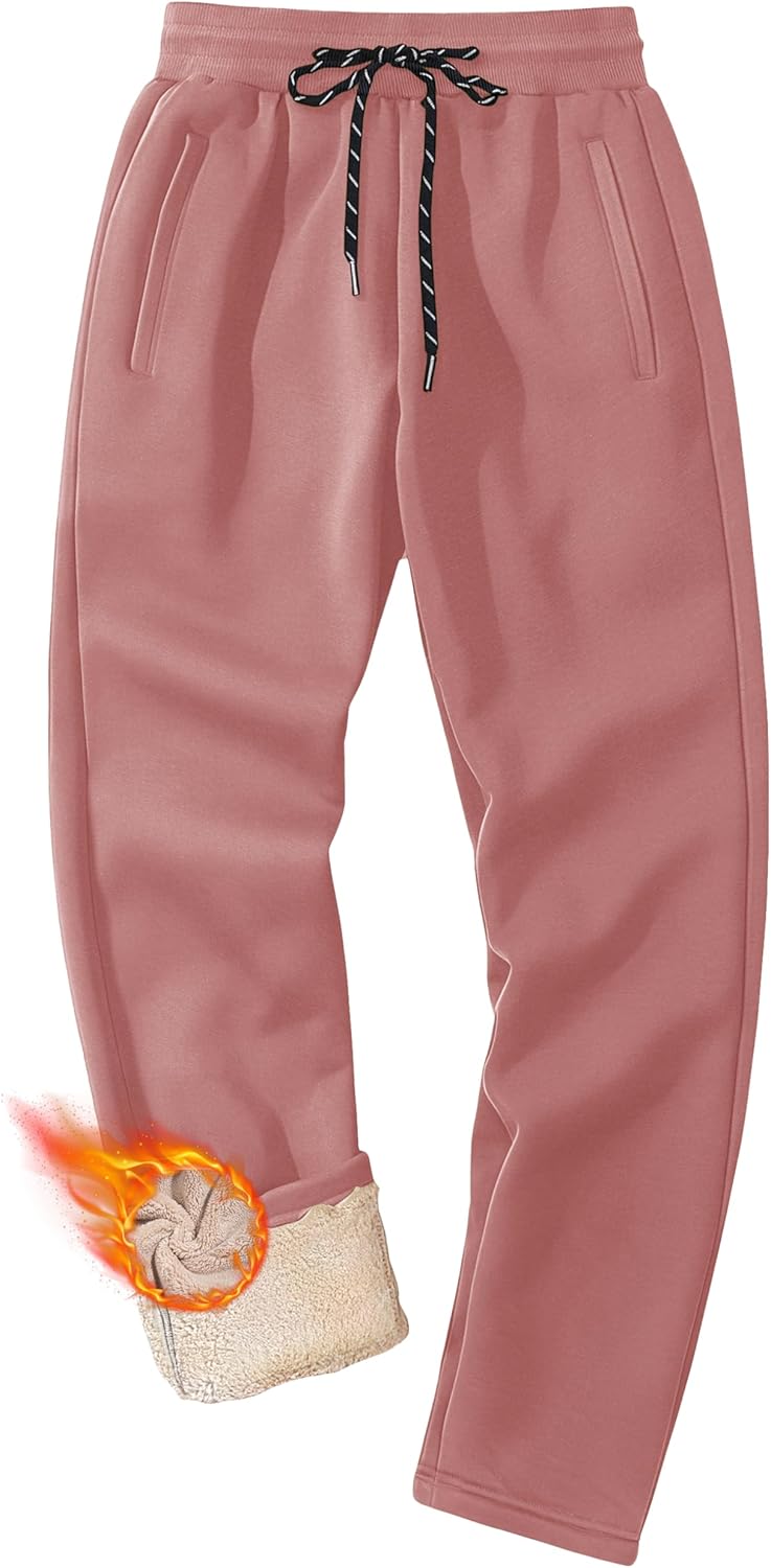 MAGCOMSEN Men's Winter Fleece Pants Sherpa Lined Sweatpants Thermal Warm Thicken Pants Active Joggers with 3 Pockets - Image 18