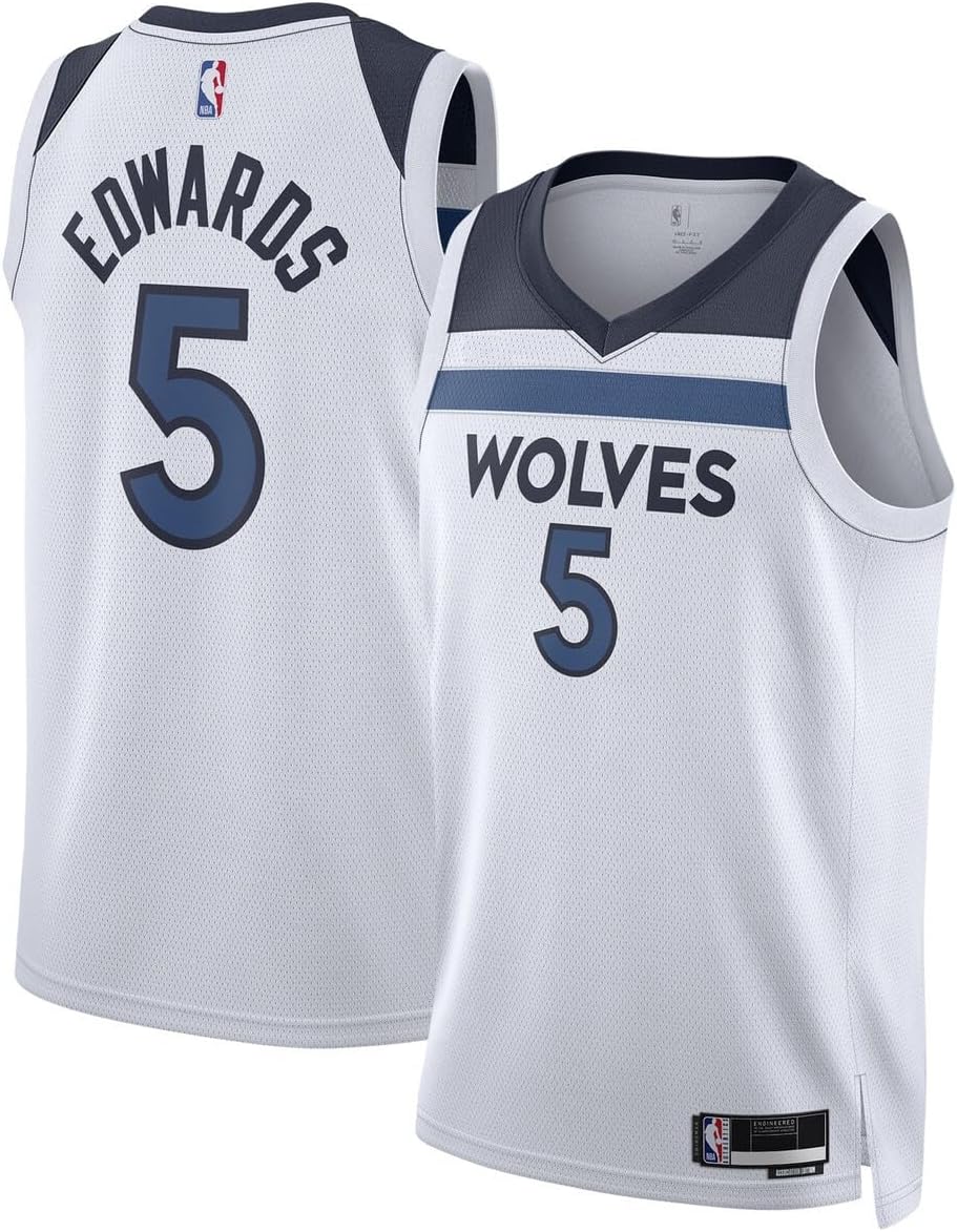 Anthony Edwards Minnesota Timberwolves NBA Kids Youth 8-20 Association Edition White Swingman Jersey