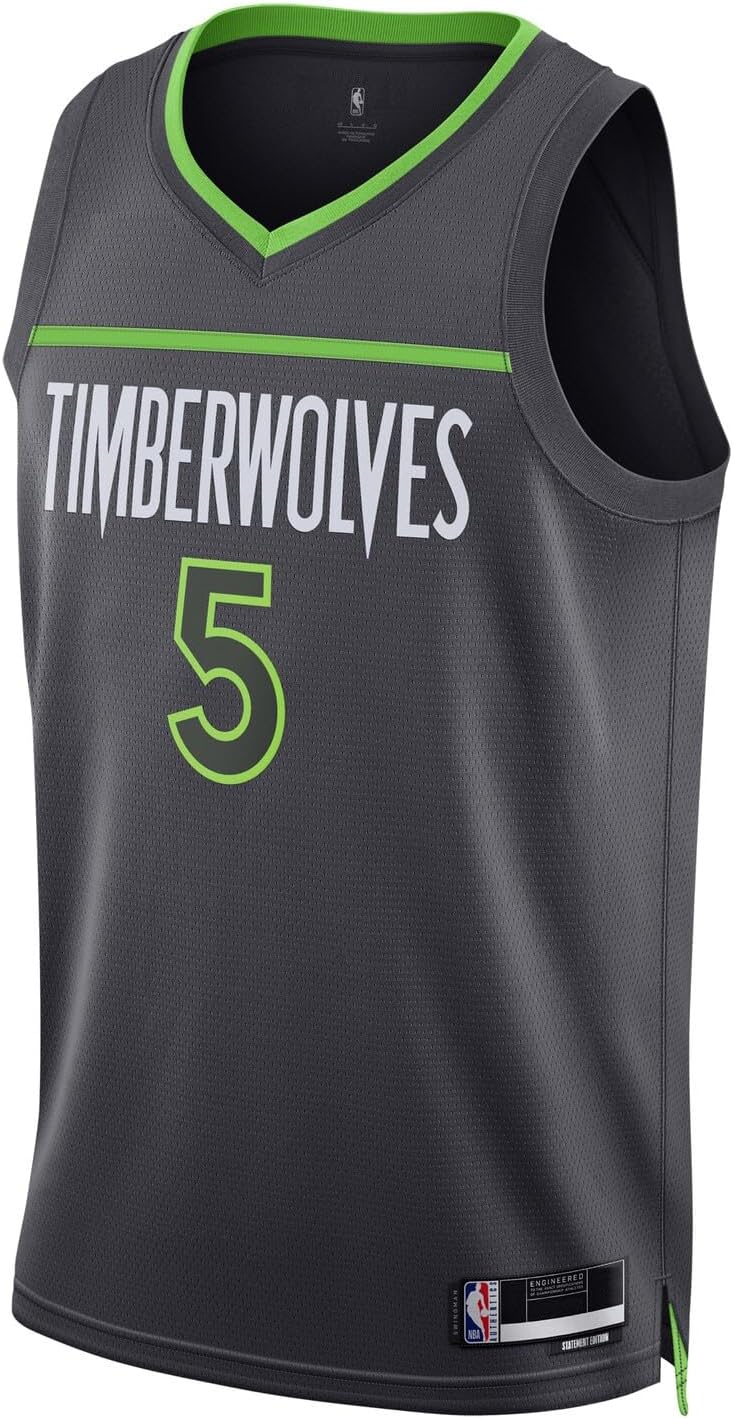 Anthony Edwards Minnesota Timberwolves NBA Kids Youth 8-20 Gray Statement Edition Swingman Jersey - Image 2