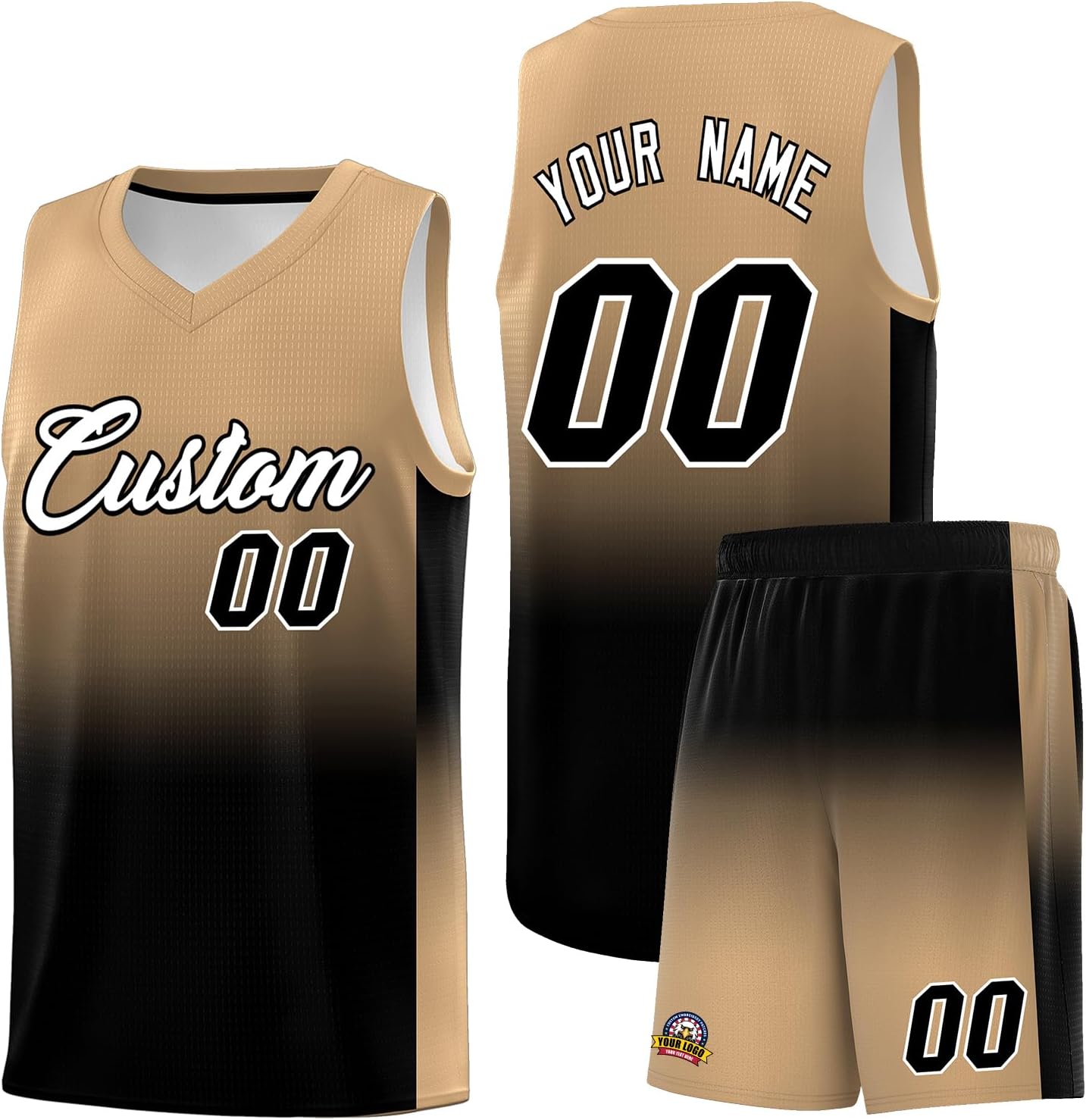 KXK Personalized Gradient Basketball Jersey Shorts Printed Team Jersey with Name Number for Men Youth Basketball Uniform - Image 21