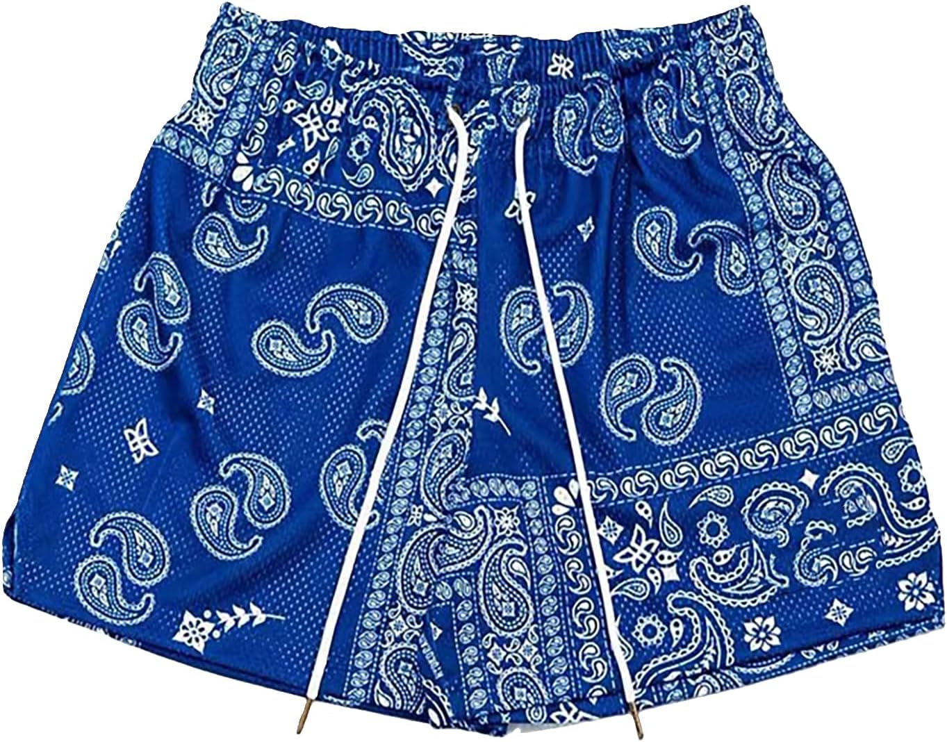 BOOMLEMON Mens Paisley Shorts Mesh Graphic Print Retro Casual Shorts Athletic Gym Basketball Running Short Pants - Image 9
