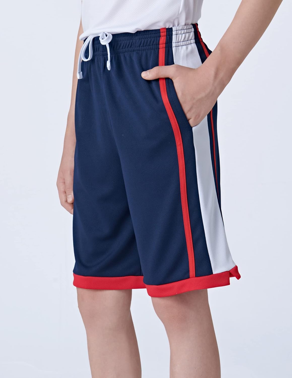 Liberty Imports 5 Pack Big Boys Youth Athletic Mesh Basketball Shorts with Pockets Quick Dry Activewear - Image 3