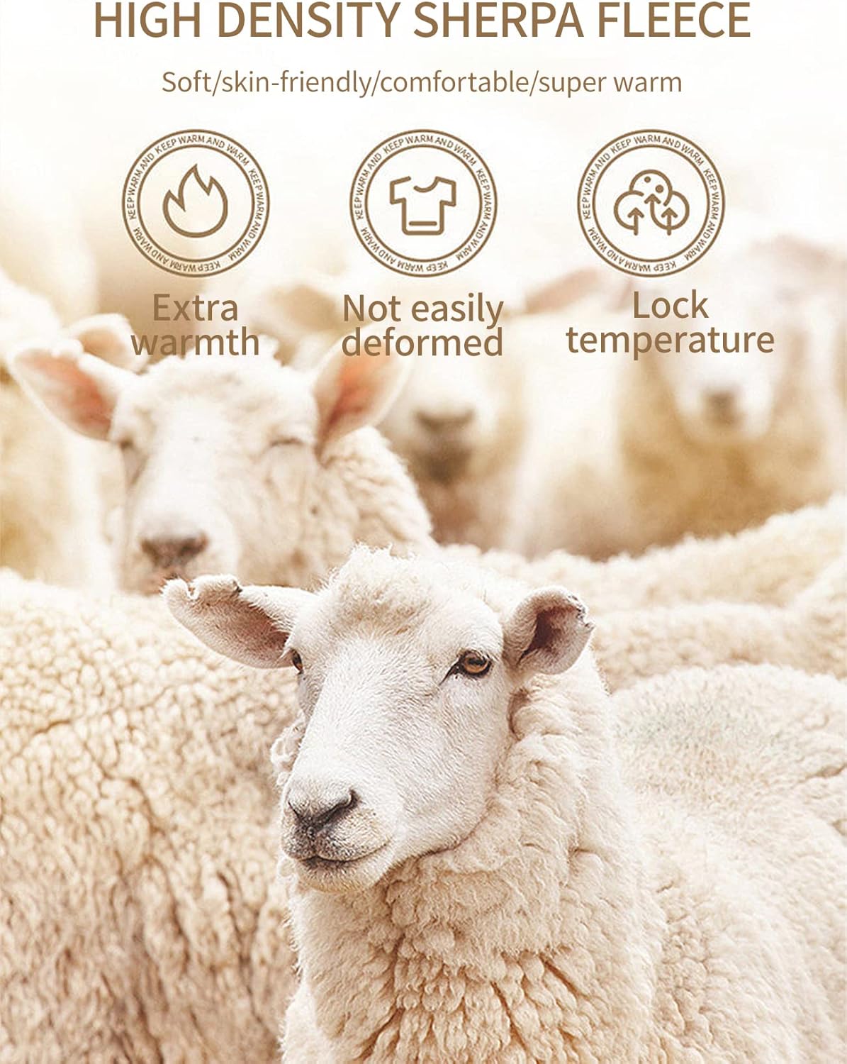 Gihuo Men's Sherpa Lined Athletic Sweatpants Winter Warm Track Pants - Image 3