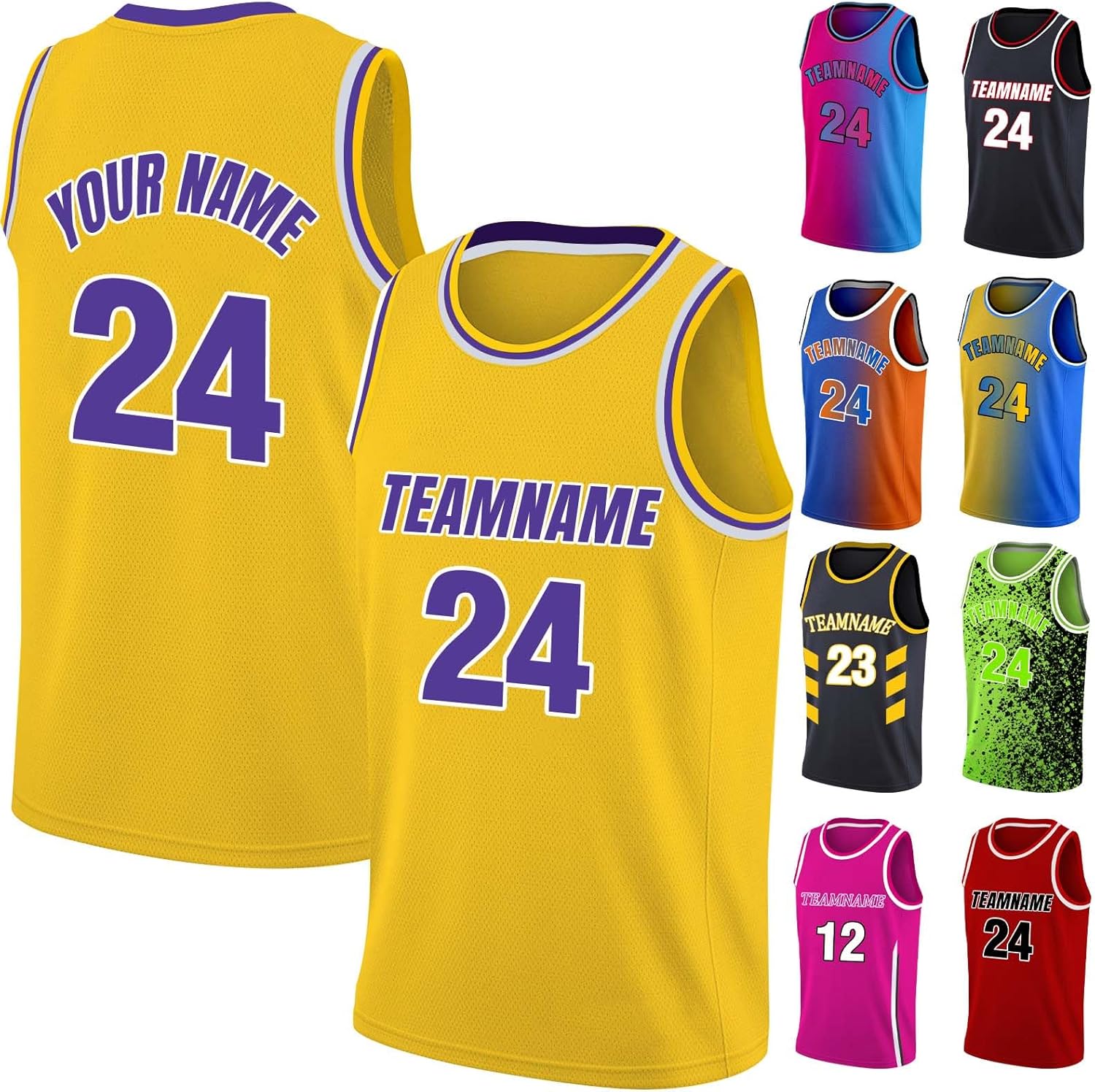 Custom Basketball Jersey Team Name Number Personalized Practice Shirt for Men Youth Kids Boys College University, S~4XL - Image 10