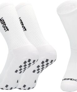 WE FOOT Dual Grip PLUS Crew Sports Socks Anti-Slip Socks for Men Women Soccer Football Futsal Basketball Tennis