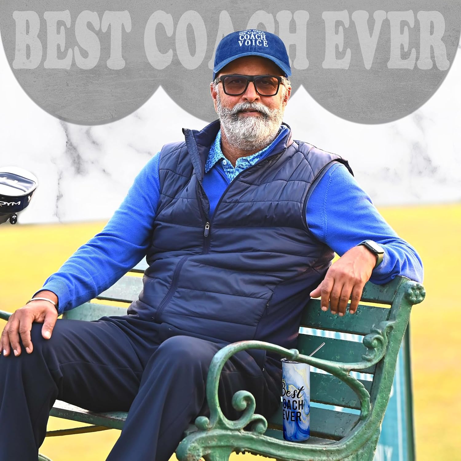 3 Pcs Coach Gift for Men Best Coach Ever Thank You Christmas Appreciation Gift Tumbler Sock Hat for Men Women Birthday Volleyball Soccer Baseball Football Basketball Tennis Swim Golf(Blue) - Image 5