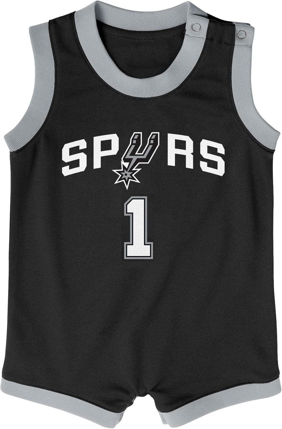 Victor Wembanyama San Antonio Spurs NBA Infants 12-24 Months Black Icon Edition Romper Onesie Player Jersey - Image 2
