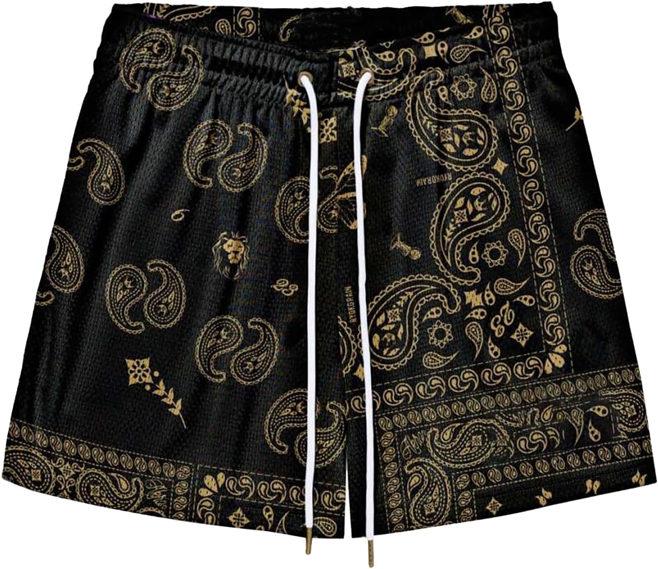 BOOMLEMON Mens Paisley Shorts Mesh Graphic Print Retro Casual Shorts Athletic Gym Basketball Running Short Pants - Image 7