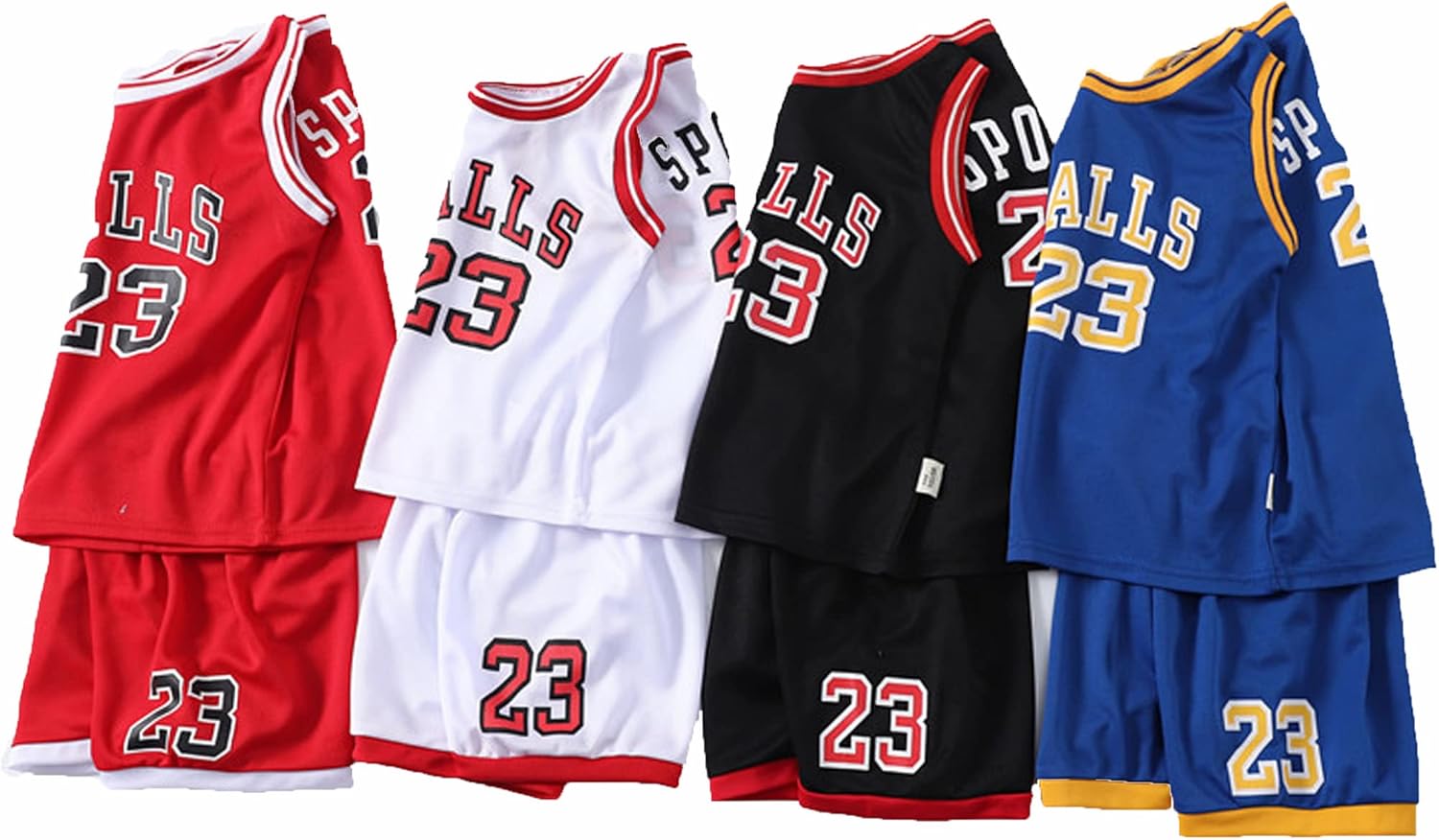 Kids Sports Shorts Set Todder Boys Jerseys Tracksuit 2 Piece Basketball Top Mesh Shorts Set - Image 5