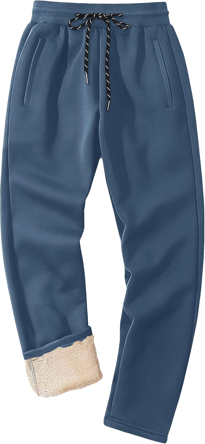MAGCOMSEN Men's Winter Fleece Pants Sherpa Lined Sweatpants Thermal Warm Thicken Pants Active Joggers with 3 Pockets - Image 19