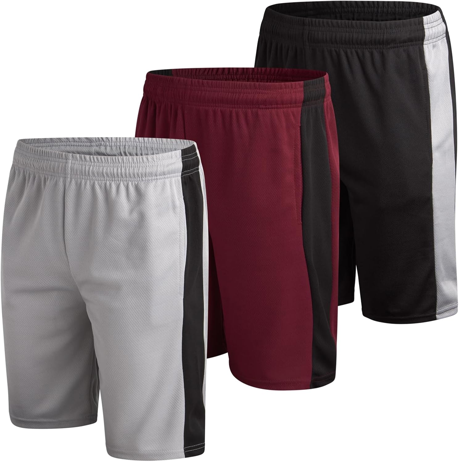 Mad Game Mens Shorts - 3 Pack Quick Dry Basketball Running Gym Mens Athletic Shorts with Pockets and Drawstring (Sizes: S-XL) - Image 8