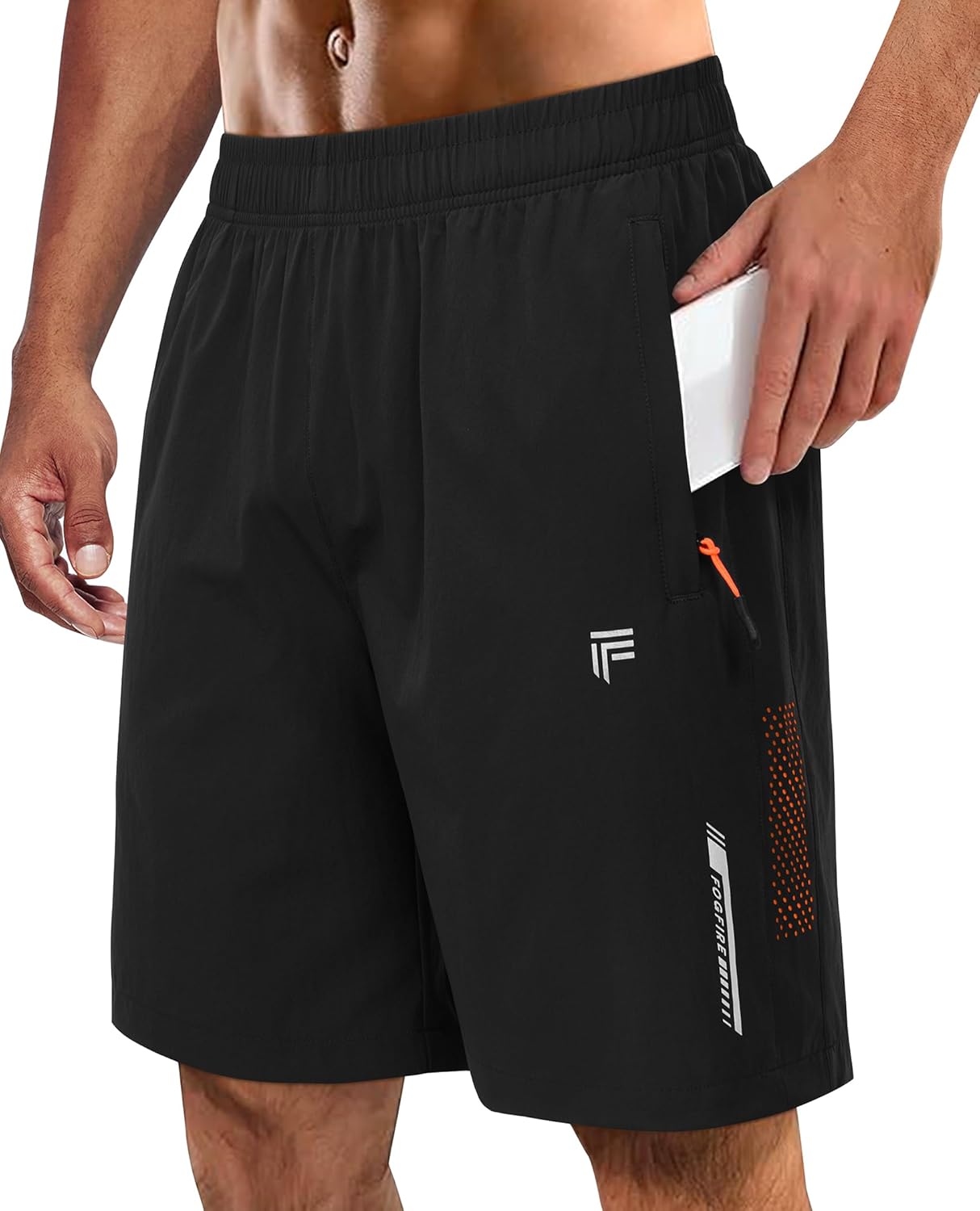 Men's Athletic Running Shorts with Zipper Pockets Quick Dry Drawstring 7" Gym Shorts for Basketball Workout Jogging - Image 7