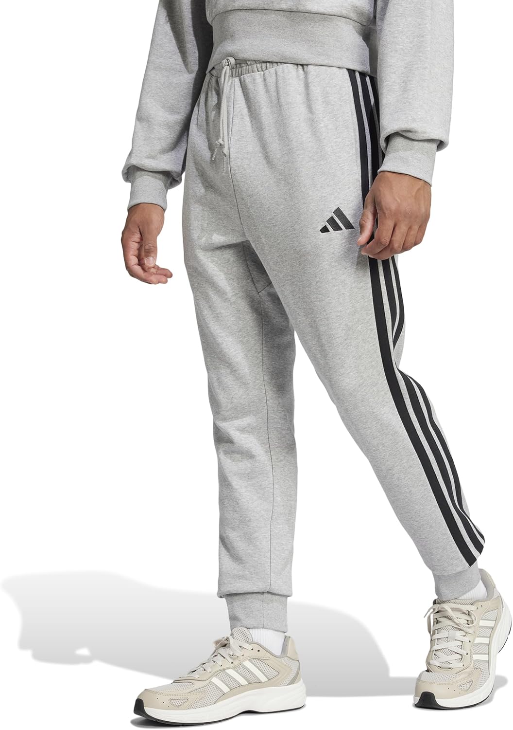 adidas Men's Essentials 3-Stripes French Terry Pants - Image 9