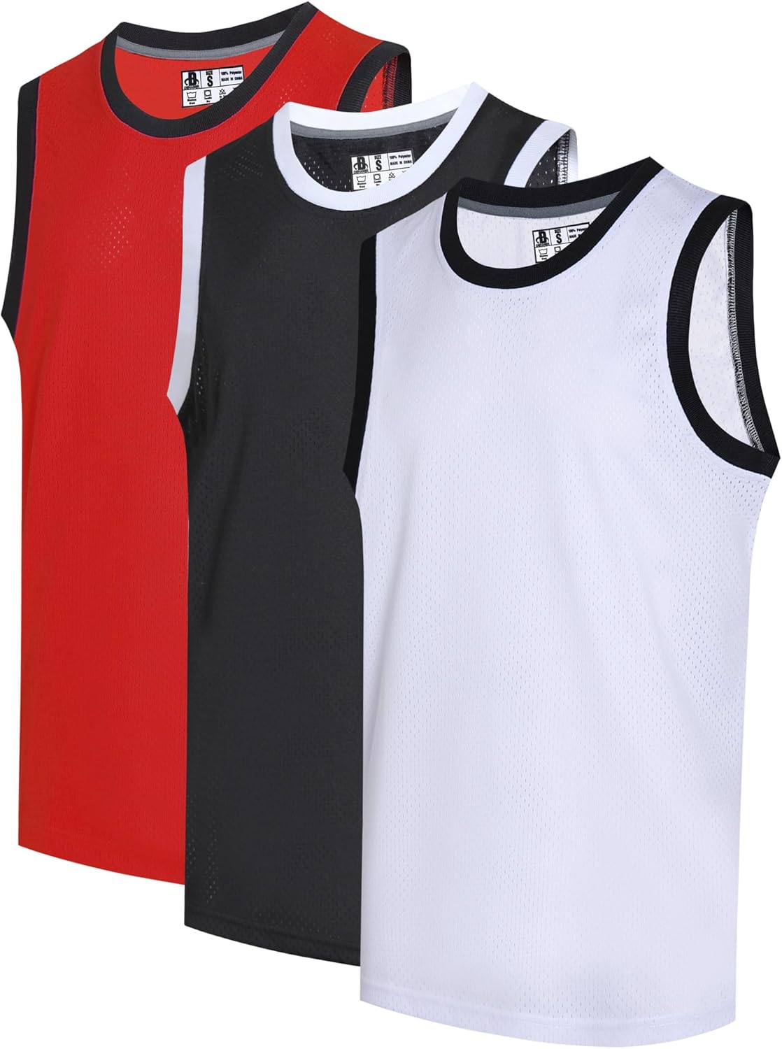 3 Pack Men's Blank Basketball Jerseys Mesh Performance Athletic Team Sports Uniforms Bulk Shirts - Image 17
