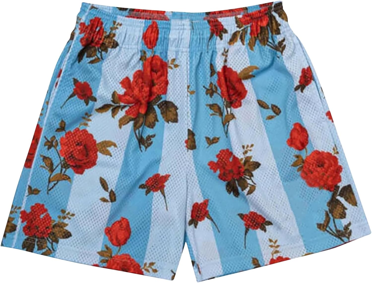 Mens Basketball Shorts Graphic Print Casual Running Workout Mesh Drawstring Shorts with Pockets - Image 7