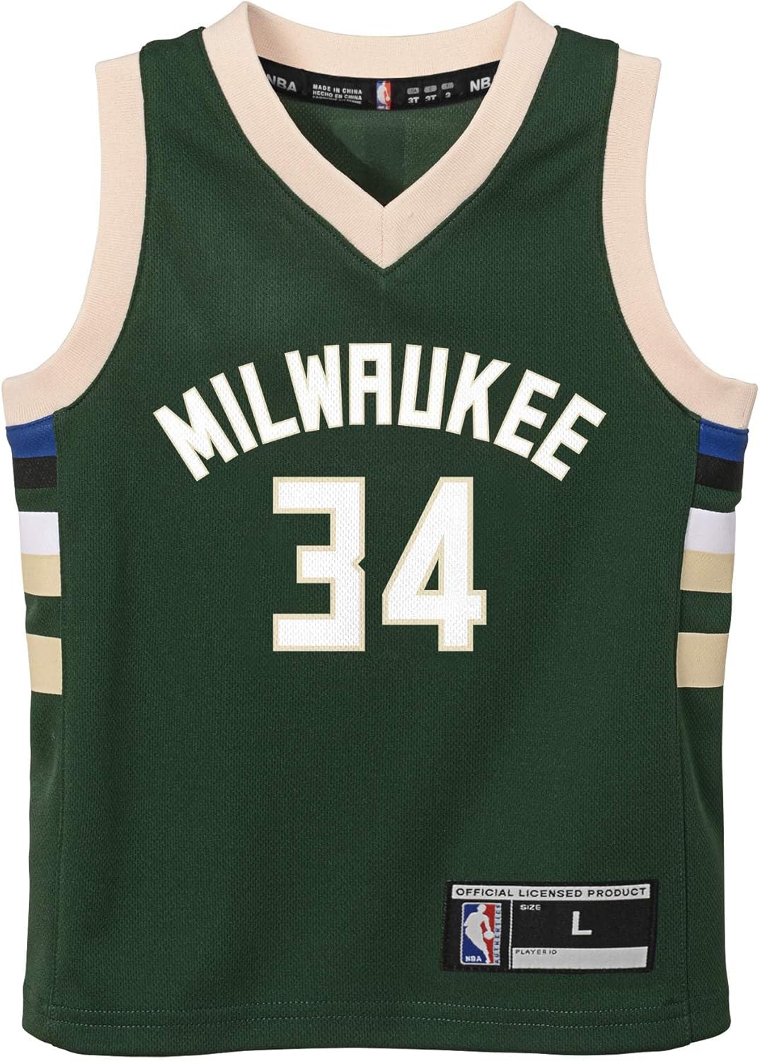 Giannis Antetkounmpo Milwaukee Bucks NBA Kids 4-7 Green Icon Edition Player Jersey - Image 2