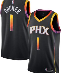 Devin Booker Phoenix Suns NBA Kids Youth 8-20 Black Statement Edition Swingman Jersey