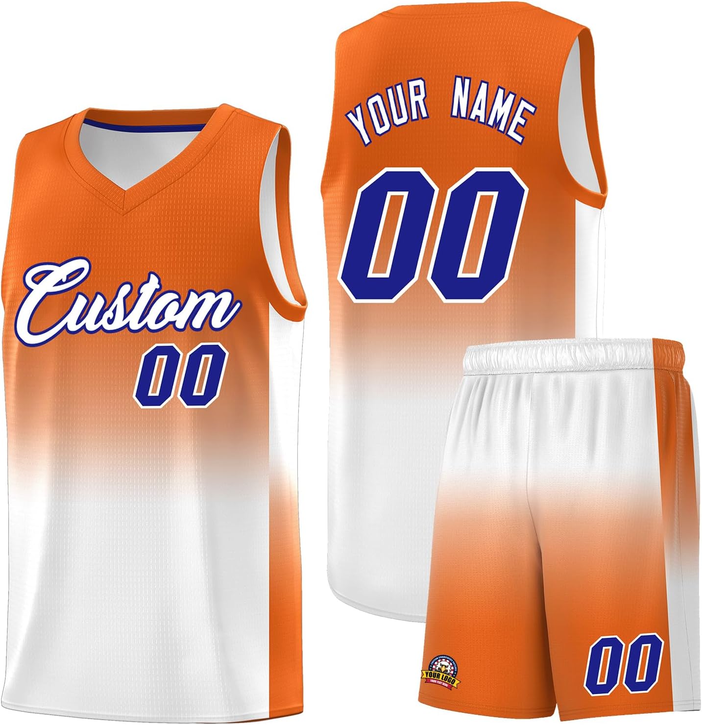 KXK Personalized Gradient Basketball Jersey Shorts Printed Team Jersey with Name Number for Men Youth Basketball Uniform - Image 25