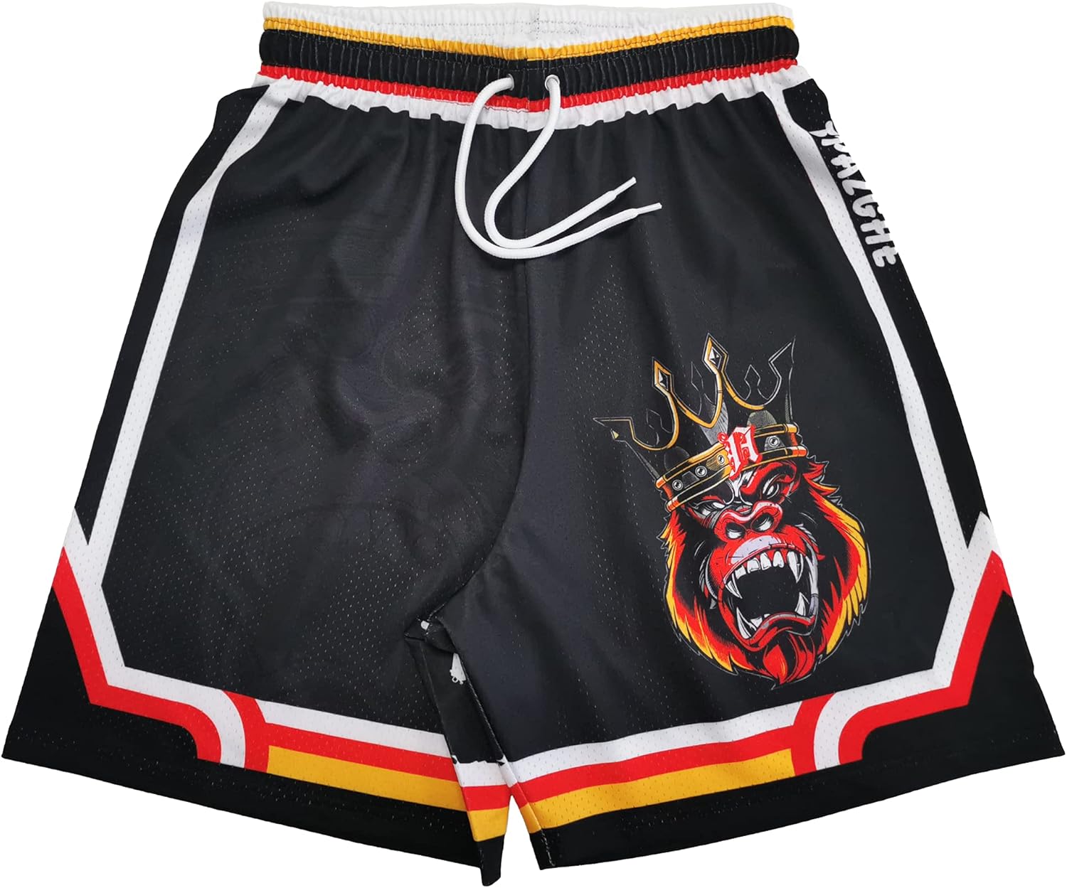 Men Basketball Shorts Graphic Mesh Drawstring Retro Sport Workout Gym Running Athletic Shorts - Image 19