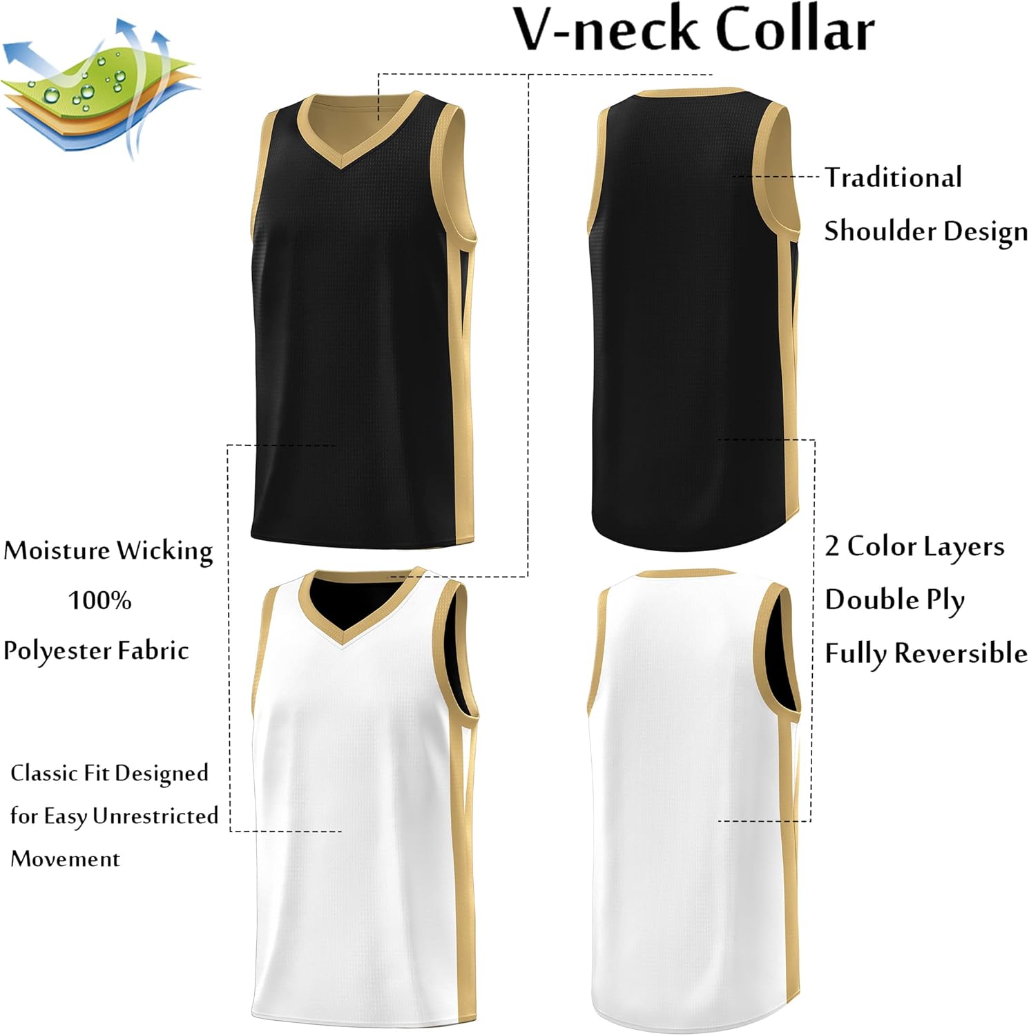 KXK Men's Blank Reversible Basketball Jersey Team Uniform Athletic Hip Hop Basketball Shirts S-4XL - Image 3