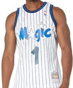 Mitchell & Ness Anfernee Hardaway Orlando Magic 1993-94 Men's White Pinstripe Swingman Jersey