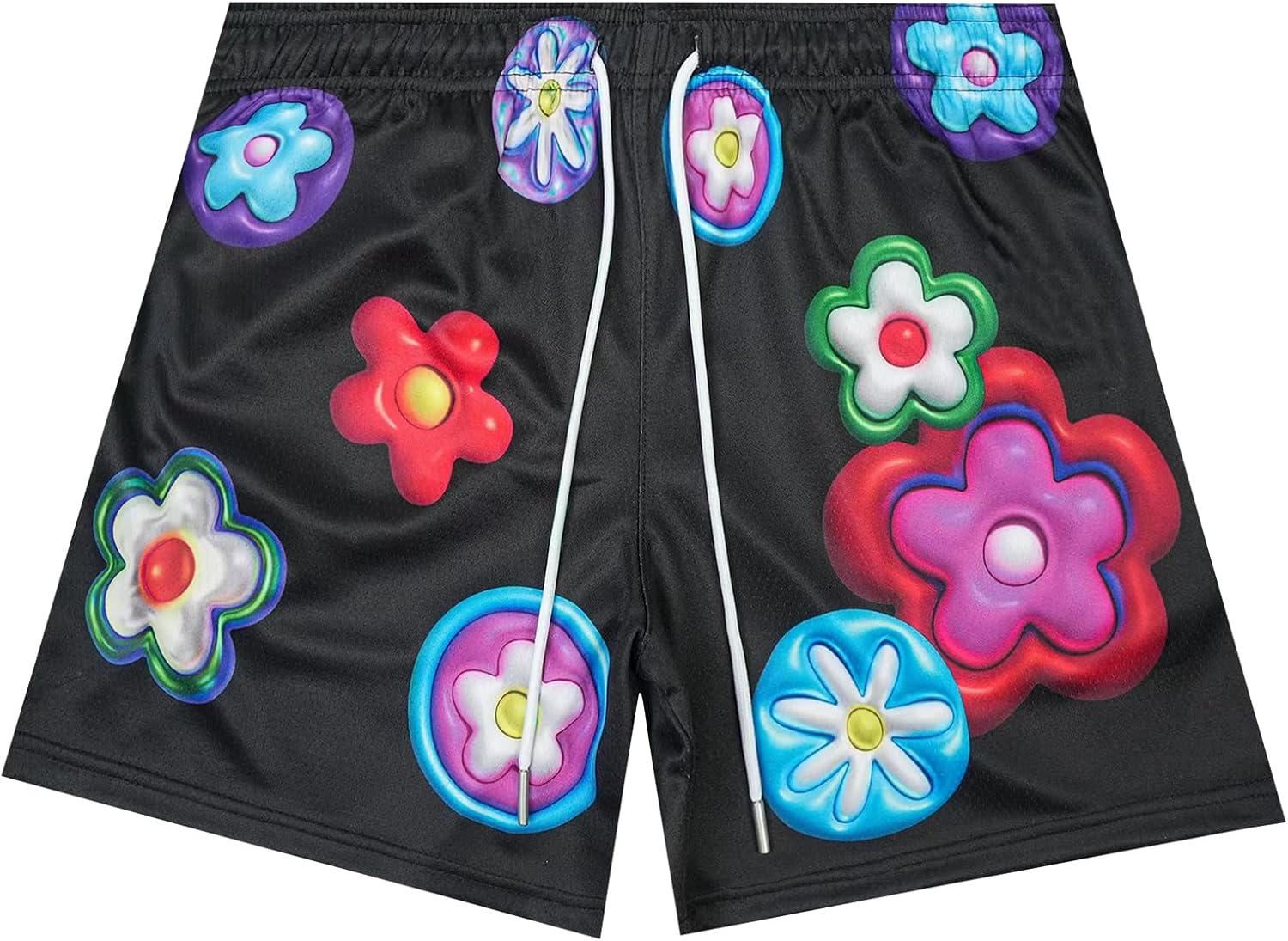 Mens Basketball Shorts Graphic Print Casual Running Workout Mesh Drawstring Shorts with Pockets - Image 12