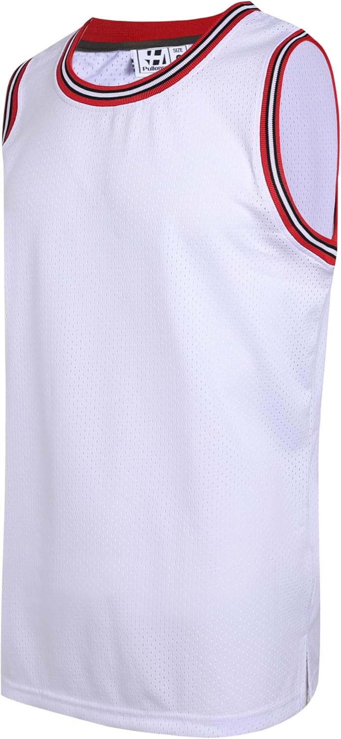 Pullonsy Men's Mesh Athletic Basketball Jersey V-Neck Hip Hop Sports Shirts Fans Tank Top - Image 15
