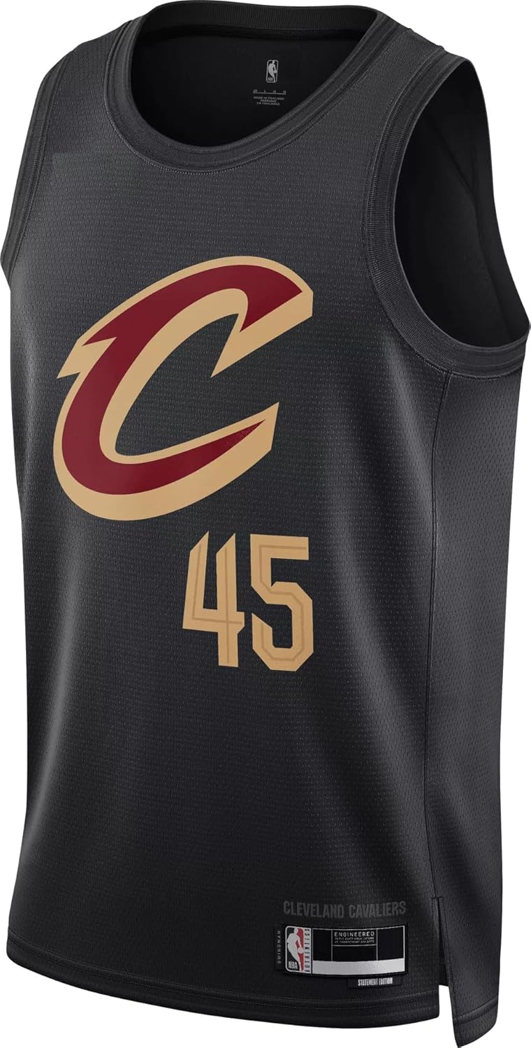 Donovan Mitchell Cleveland Cavaliers NBA Kids Youth 8-20 Black Statement Edition Swingman Jersey - Image 2