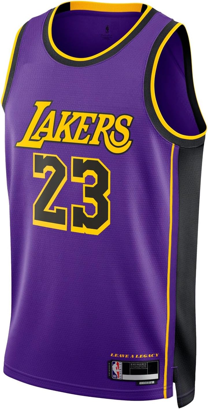 Lebron James Los Angeles Lakers NBA Kids Youth 8-20 Purple Statement Edition Swingman Jersey - Image 2